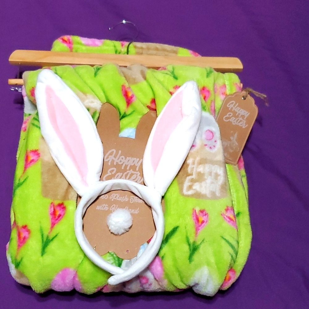 Easter Plush Banket w/ Rabbit Ears